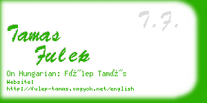 tamas fulep business card