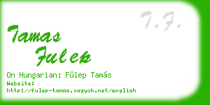 tamas fulep business card